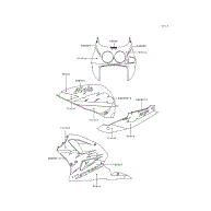 Kawasaki 56050-1901 - Mark, Side, Cover, Rh, Kawasaki - Adept