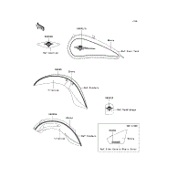 Kawasaki 56050-1901 - Mark, Side, Cover, Rh, Kawasaki - Adept