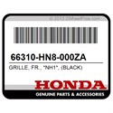 Honda 66310-HN8-000ZA Grille, Fr., *Nh1*, (Black)