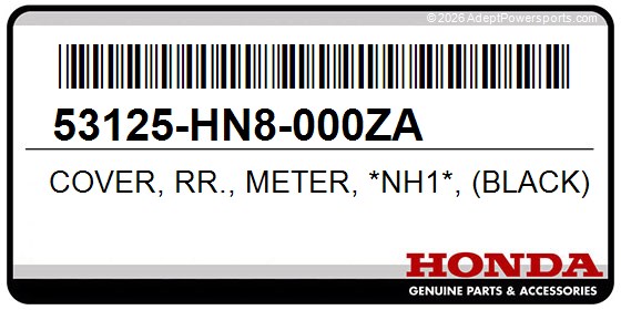 Honda 53125-HN8-000ZA Cover, Rr., Meter, *Nh1*, (Black)