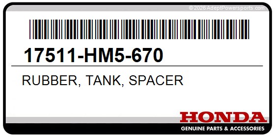 Honda 17511-HM5-670 Rubber, Tank, Spacer