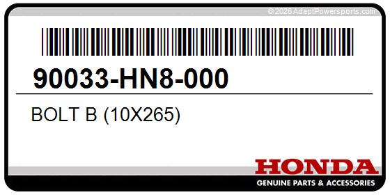 Honda 90033-HN8-000 Bolt B (10X265)