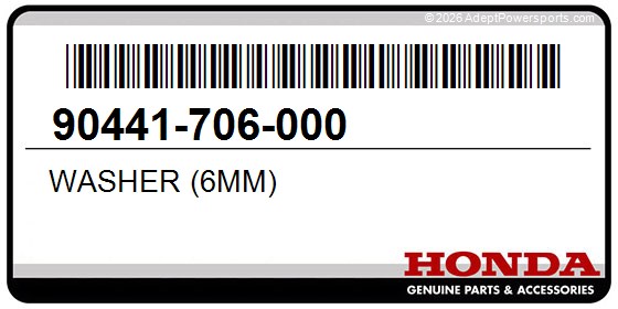 Honda 90441-706-000 Washer (6Mm)