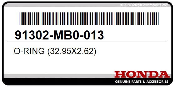 Honda 91302-MB0-013 O-Ring (32.95X2.62)