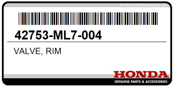 Honda 42753-ML7-004 Valve, Rim