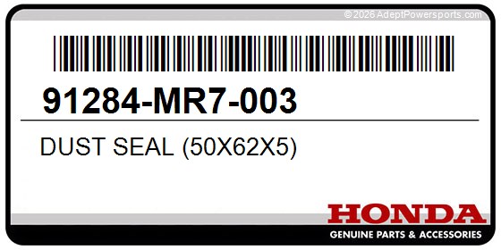 Honda 91284-MR7-003 Dust Seal (50X62x5)