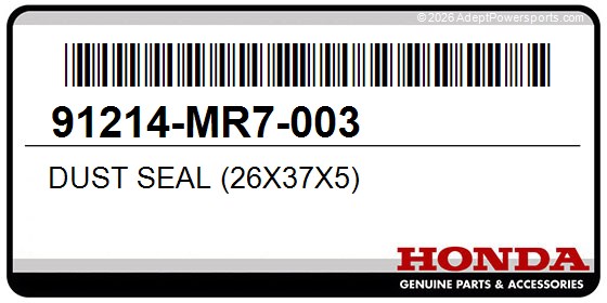 Honda 91214-MR7-003 Dust Seal (26X37x5)