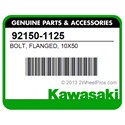 Kawasaki 92150-1125 Bolt, Flanged, 10X50
