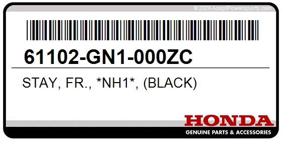 Honda 61102-GN1-000ZC Stay, Fr., *Nh1*, (Black)