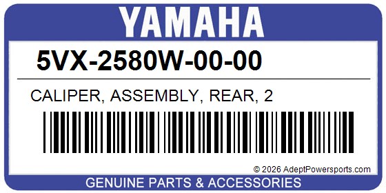 Yamaha 5VX-2580W-00-00 Caliper, Assembly, Rear, 2