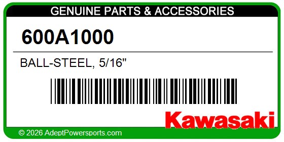 Kawasaki 600A1000 Ball-Steel, 5/16"