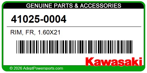 Kawasaki 41025-0004 Rim, Fr, 1.60X21