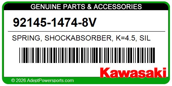 Kawasaki 92145-1474-8V Spring, Shockabsorber, K=4.5, Sil