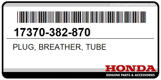 Honda 17370-382-870 Plug, Breather, Tube