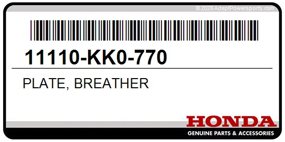 Honda 11110-KK0-770 Plate, Breather
