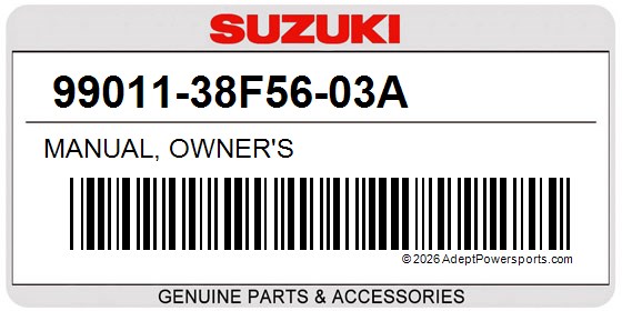 Suzuki 99011-38F56-03A Manual, Owner's