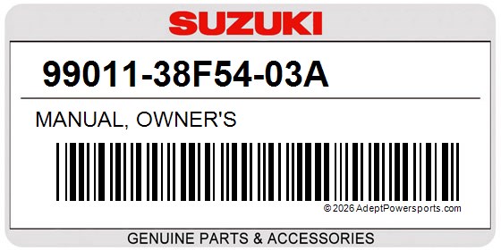 Suzuki 99011-38F54-03A Manual, Owner's