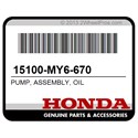 Honda 15100-MY6-670 Pump, Assembly, Oil
