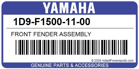 Yamaha 1D9-F1500-11-00 Front Fender Assembly