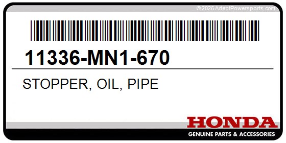 Honda 11336-MN1-670 Stopper, Oil, Pipe