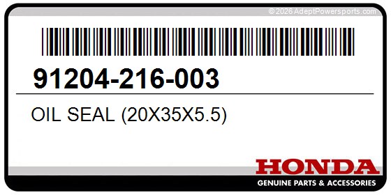 Honda 91204-216-003 Oil Seal (20X35x5.5)