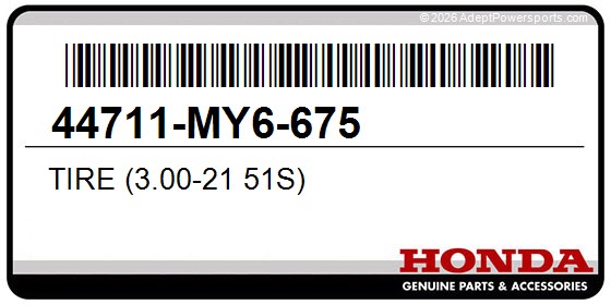 Honda 44711-MY6-675 Tire (3.00-21 51S)