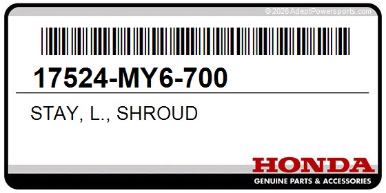 Honda 17524-MY6-700 Stay, L., Shroud