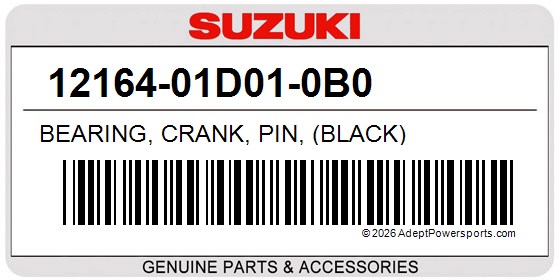 Suzuki 12164-01D01-0B0 Bearing, Crank, Pin, (Black)