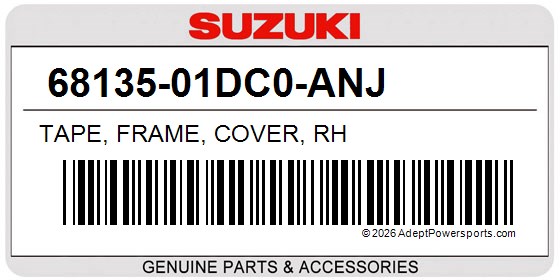 Suzuki 68135-01DC0-ANJ Tape, Frame, Cover, Rh