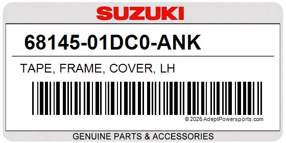Suzuki 68145-01DC0-ANK Tape, Frame, Cover, Lh