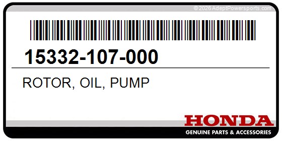 Honda 15332-107-000 Rotor, Oil, Pump