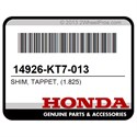 Honda 14926-KT7-013 Shim, Tappet, (1.825)
