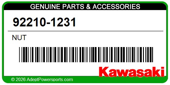 Kawasaki 92210-1231 Nut