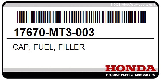 Honda 17670-MT3-003 Cap, Fuel, Filler