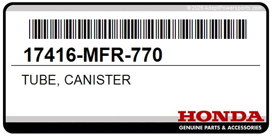 Honda 17416-MFR-770 Tube, Canister