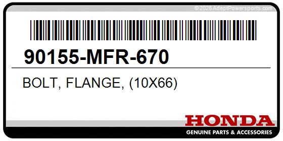Honda 90155-MFR-670 Bolt, Flange, (10X66)