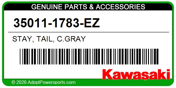 Kawasaki 35011-1783-EZ Stay, Tail, C.Gray