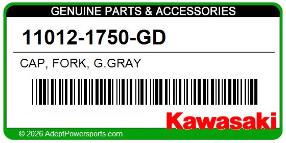 Kawasaki 11012-1750-GD Cap, Fork, G.Gray
