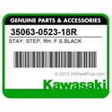 Kawasaki 35063-0523-18R Stay, Step, Rh, F.S.Black