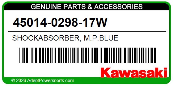 Kawasaki 45014-0298-17W Shockabsorber, M.P.Blue