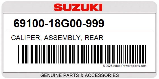 Suzuki 69100-18G00-999 Caliper, Assembly, Rear