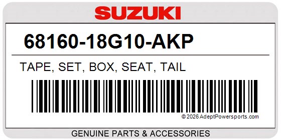 Suzuki 68160-18G10-AKP Tape, Set, Box, Seat, Tail