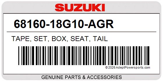 Suzuki 68160-18G10-AGR Tape, Set, Box, Seat, Tail