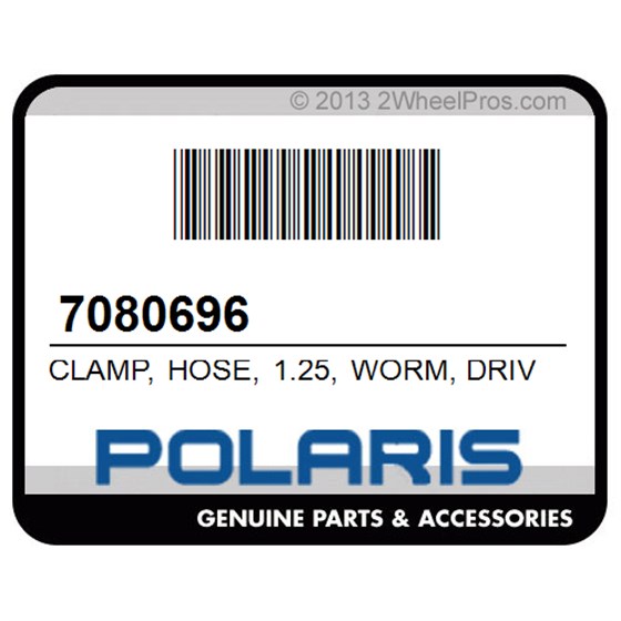 Polaris 7080696 Clamp, Hose, 1.25, Worm, Drive