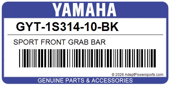 Yamaha GYT-1S314-10-BK Sport Front Grab Bar