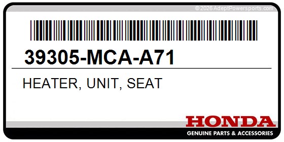 Honda 39305-MCA-A71 Heater, Unit, Seat