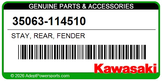 Kawasaki 35063-114510 Stay, Rear, Fender