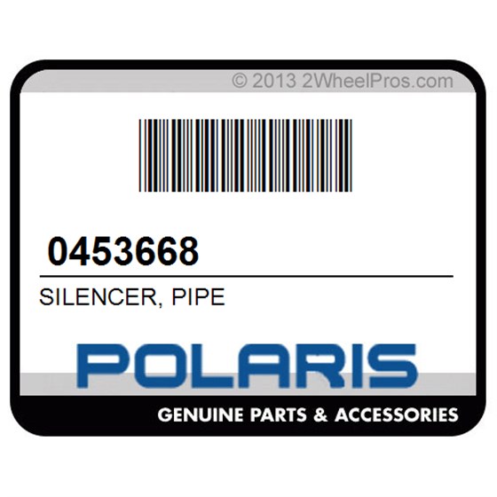 Polaris 0453668 Silencer, Pipe