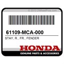 Honda 61109-MCA-000 Stay, R., Fr., Fender