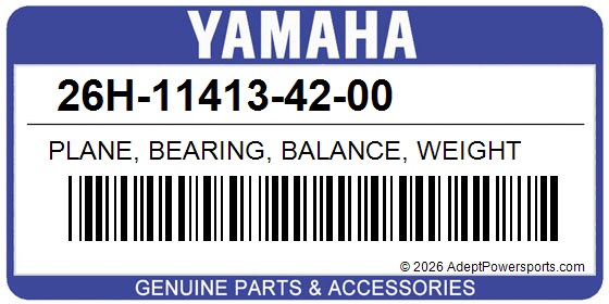 Yamaha 26H-11413-42-00 Plane, Bearing, Balance, Weight